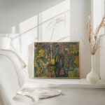 Mezczyzna z fajka na tle podworza 1936 Sasza Blonder 4 mockup