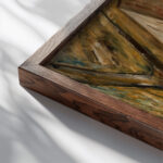 Mill in Banay 1928 Tadeusz Makowski close up dark wood mockup