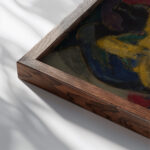 Mimosa 1914 Alvar Cawen close up dark wood mockup