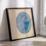 Miscellaneous small sketches for inlaid table tops.Design with blue circular motif 1910 Winold Reiss 4 mockup