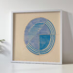 Miscellaneous small sketches for inlaid table tops.Design with blue circular motif 1910 Winold Reiss 5 mockup