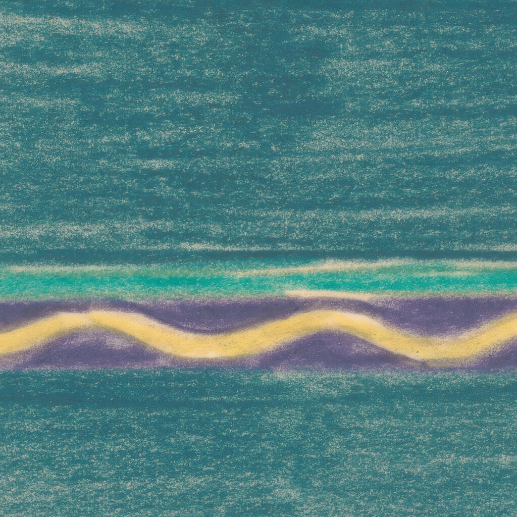 Miscellaneous small sketches for inlaid table tops.Design with green lines and yellow wave motif 1930 Winold Reiss 8 mockup