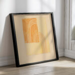 Miscellaneous small sketches for inlaid table tops.Design with orange and yellow geometric motif 1930 Winold Reiss 4 mockup