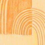 Miscellaneous small sketches for inlaid table tops.Design with orange and yellow geometric motif 1930 Winold Reiss 8 mockup