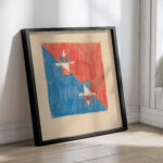 Miscellaneous small sketches for inlaid table tops.Design with red and blue cubic motif 1930 Winold Reiss 4 mockup