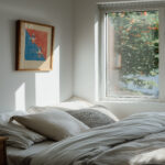 Miscellaneous small sketches for inlaid table tops.Design with red and blue cubic motif 1930 Winold Reiss 6 mockup