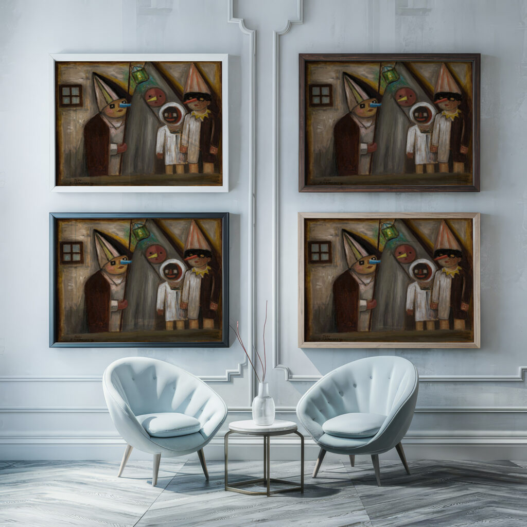 Miser 1931 Tadeusz Makowski framed posters mockup