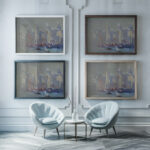 Mist and steam 1880 Joseph Pennell framed posters mockup