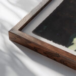 Mit Schilf werfende Badende 1909 Ernst Ludwig Kirchner close up dark wood mockup