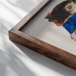 Moa 1911 Egon Schiele close up dark wood mockup