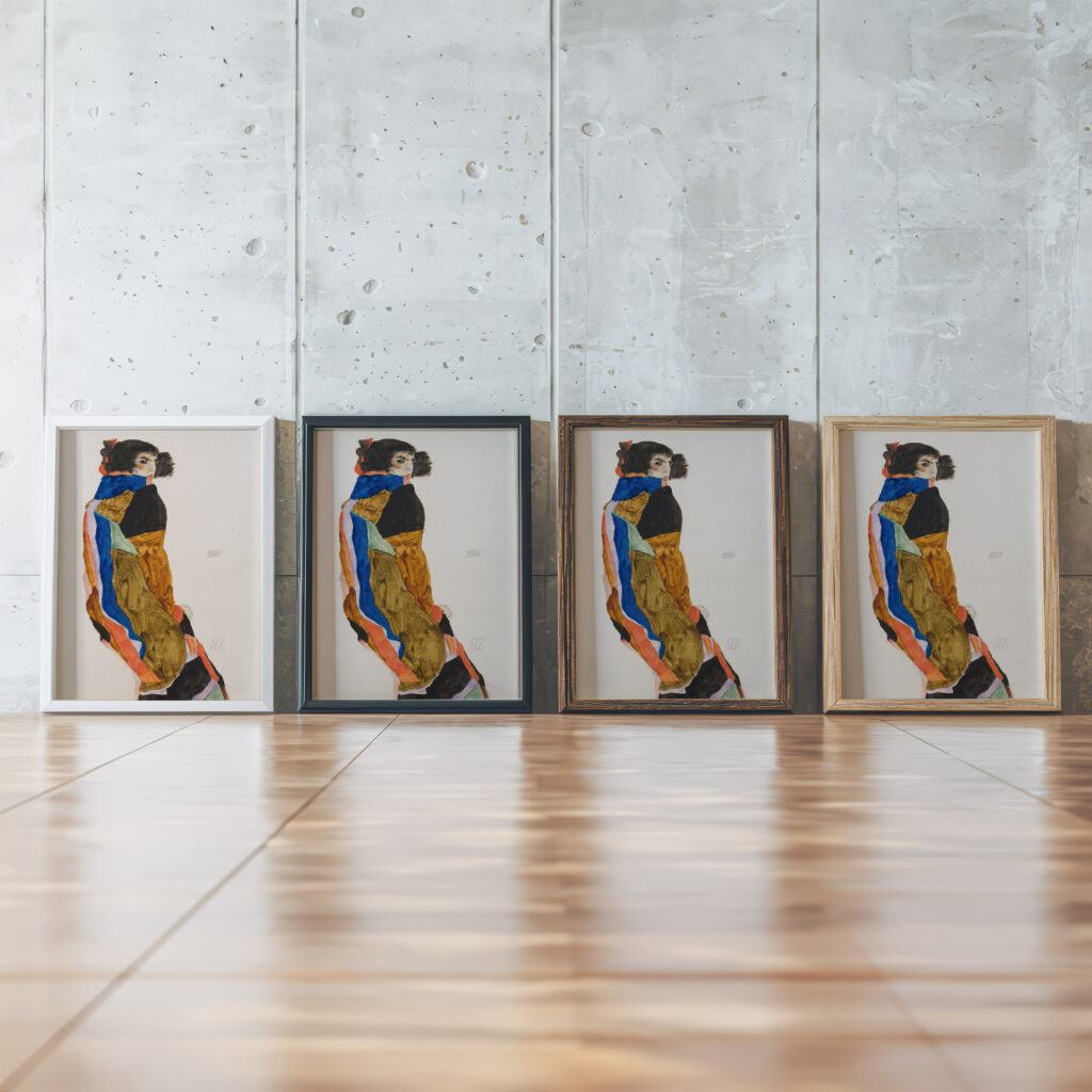 Moa 1911 Egon Schiele framed posters mockup
