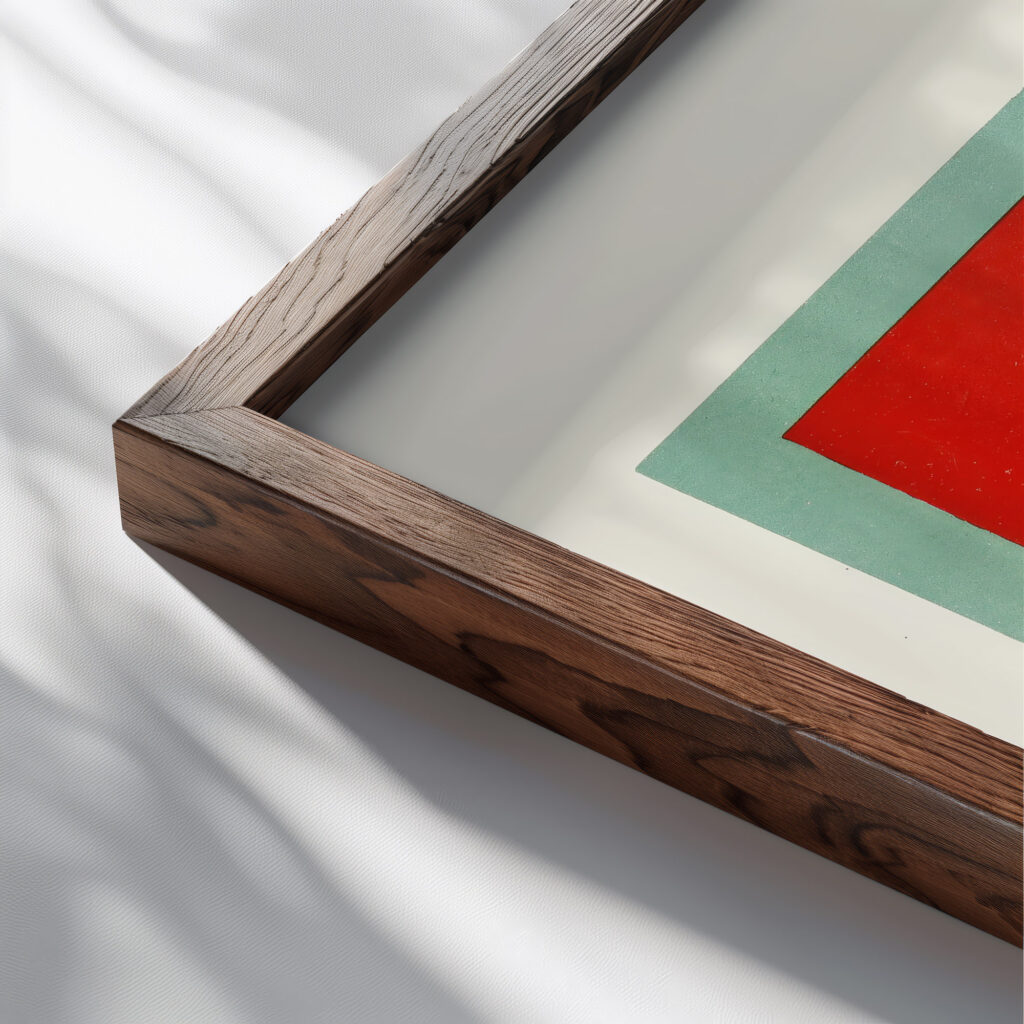 Modification of Tone and Hue of a Colour when placed on or near Different Colours 1912 James Ward close up dark wood mockup