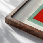 Modification of Tone and Hue of a Colour when placed on or near Different Colours 1912 James Ward close up dark wood mockup