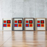 Modification of Tone and Hue of a Colour when placed on or near Different Colours 1912 James Ward framed posters mockup