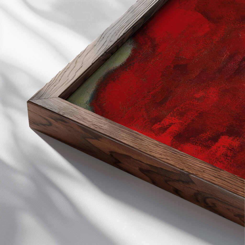 Mohnblume Poppy Flower 1923 Artur Nikodem close up dark wood mockup