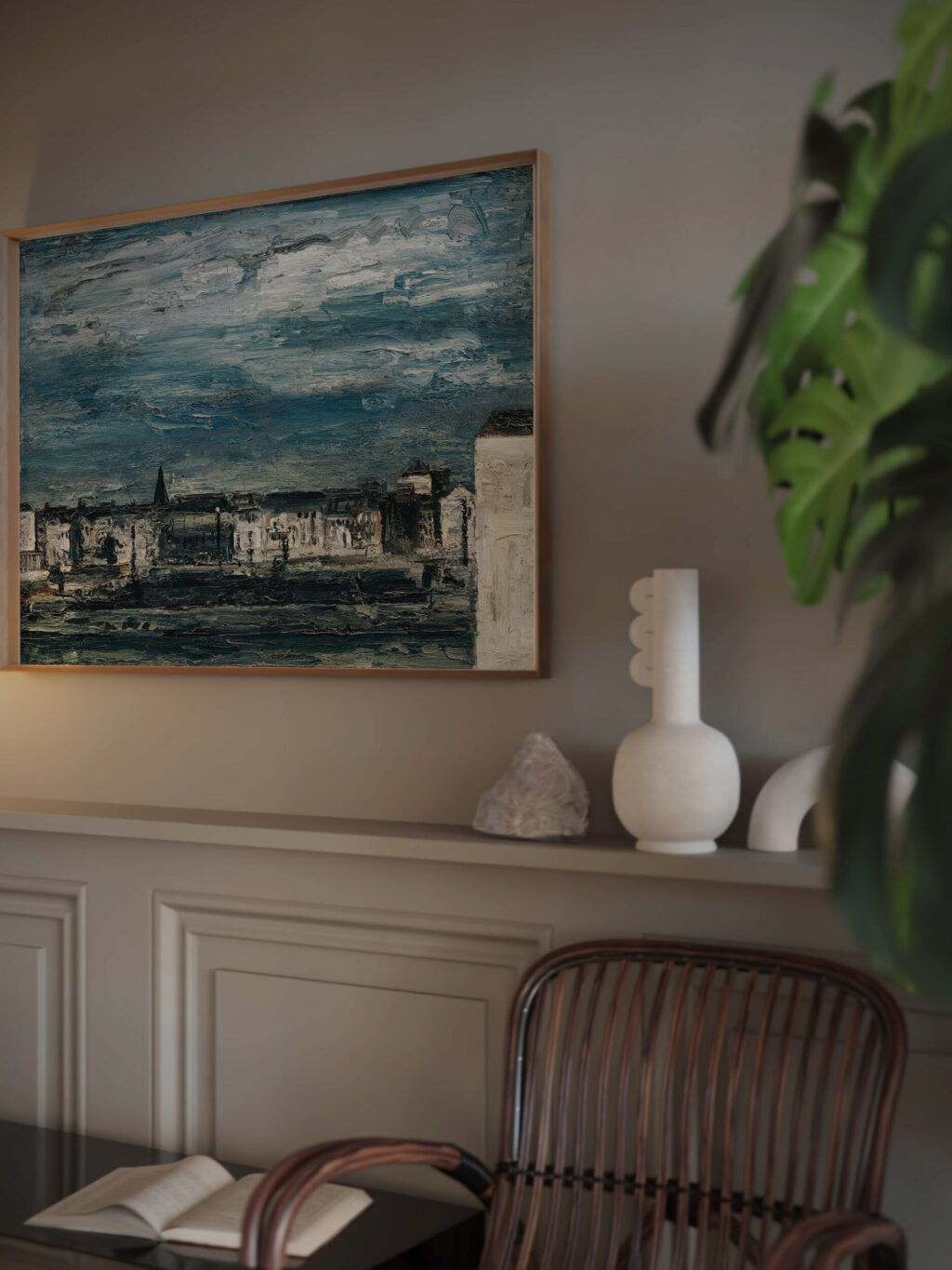 Mondnacht am Murufer in Graz 1928 Wilhelm Thony video mockup