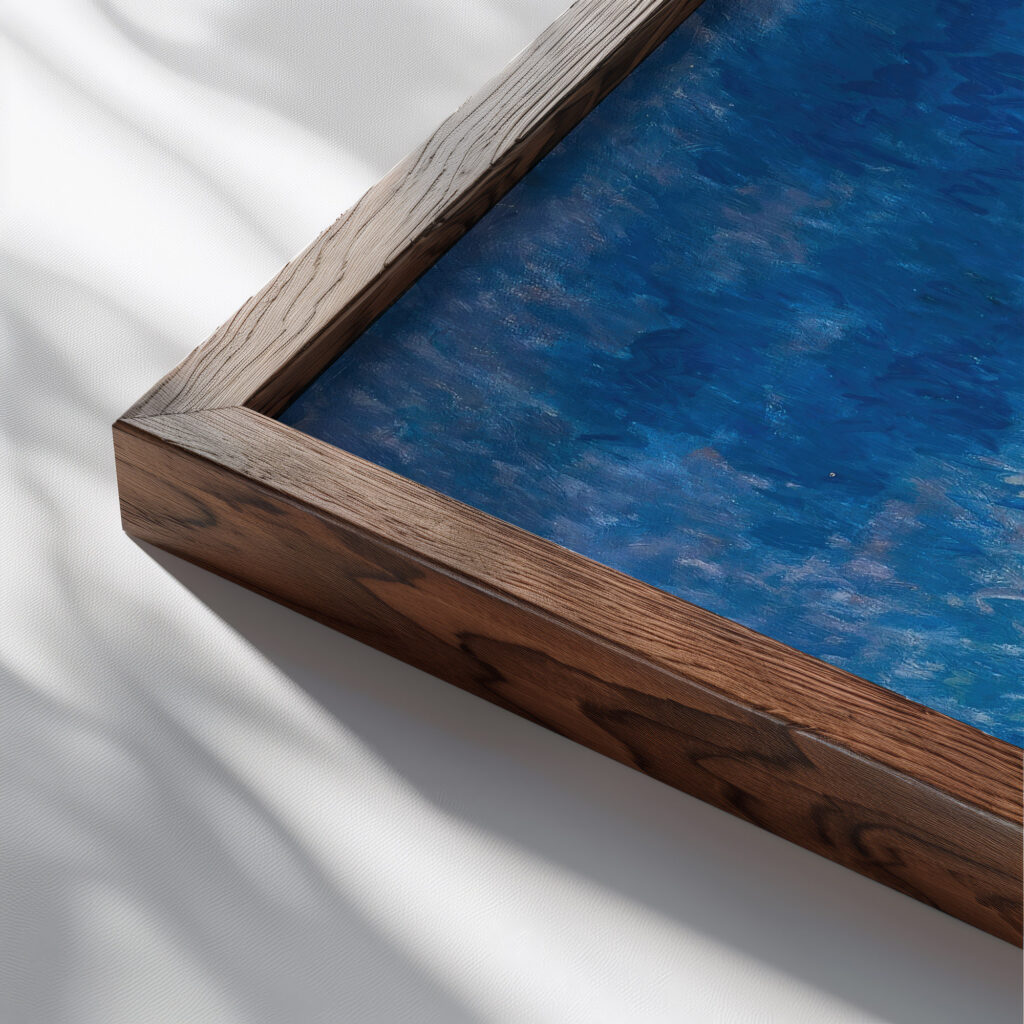 Mondschein 1931 Giovanni Giacometti close up dark wood mockup