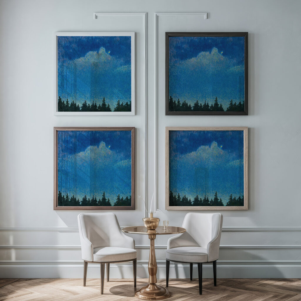 Mondschein 1931 Giovanni Giacometti framed posters mockup