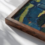 Montjoie Monschau II 1912 Hermann Stenner close up dark wood mockup