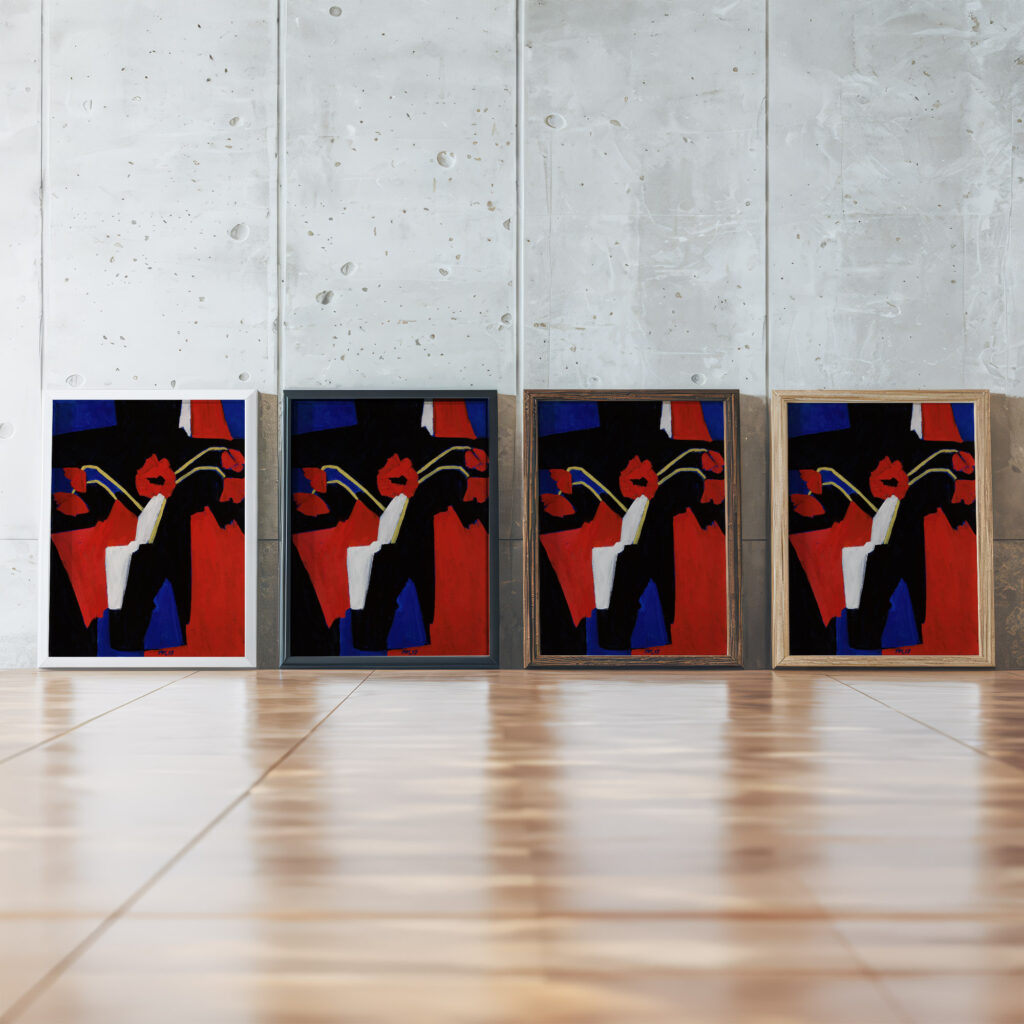 Moonid 1957 Lola Liivat framed posters mockup