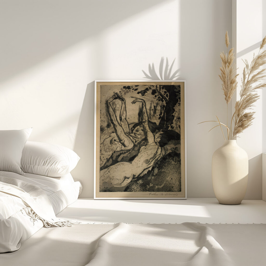 Moonlight on the Grassy Bank 1919 Arthur Bowen Davies 4 mockup