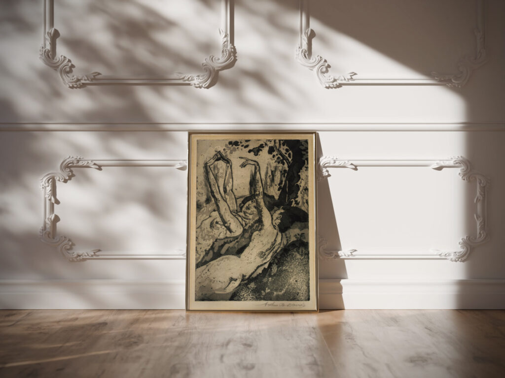 Moonlight on the Grassy Bank 1919 Arthur Bowen Davies video mockup