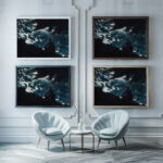 Moonlight on the Water circa 1906 Winslow Homer framed posters mockup