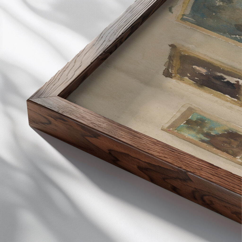 Moreby Hall 1882 1884 James Abbott McNeill Whistler close up dark wood mockup