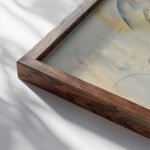 Morgen Bei Maloja Giovanni Giacometti close up dark wood mockup