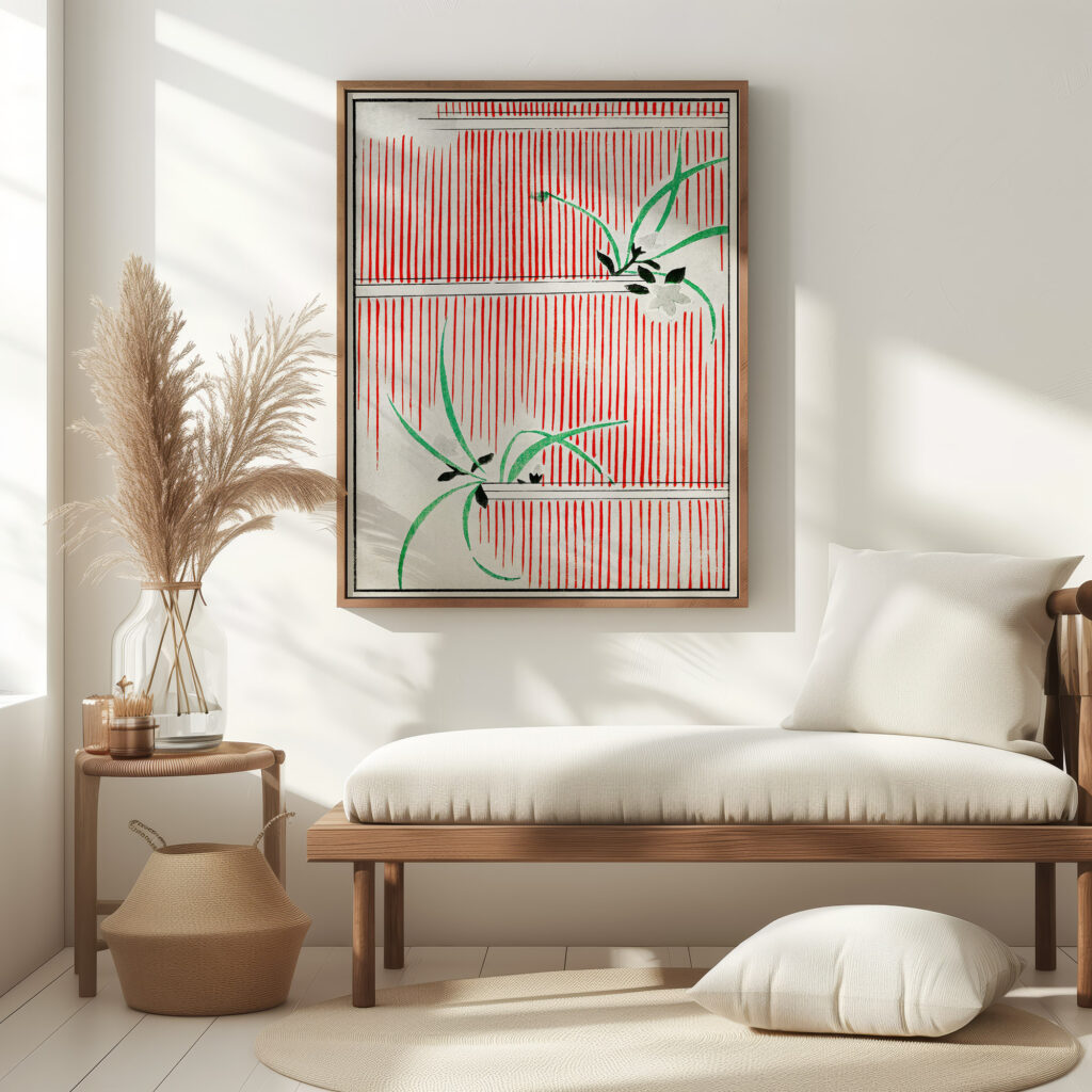 Morning glory illustration Watanabe Seitei 5 mockup