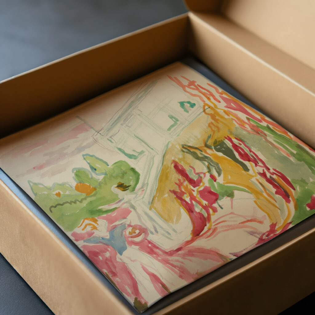 Mote ved veranda 1942 Edvard Munch video mockup