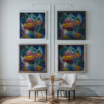 Mother and Child 1920 Fritz Stuckenberg framed posters mockup