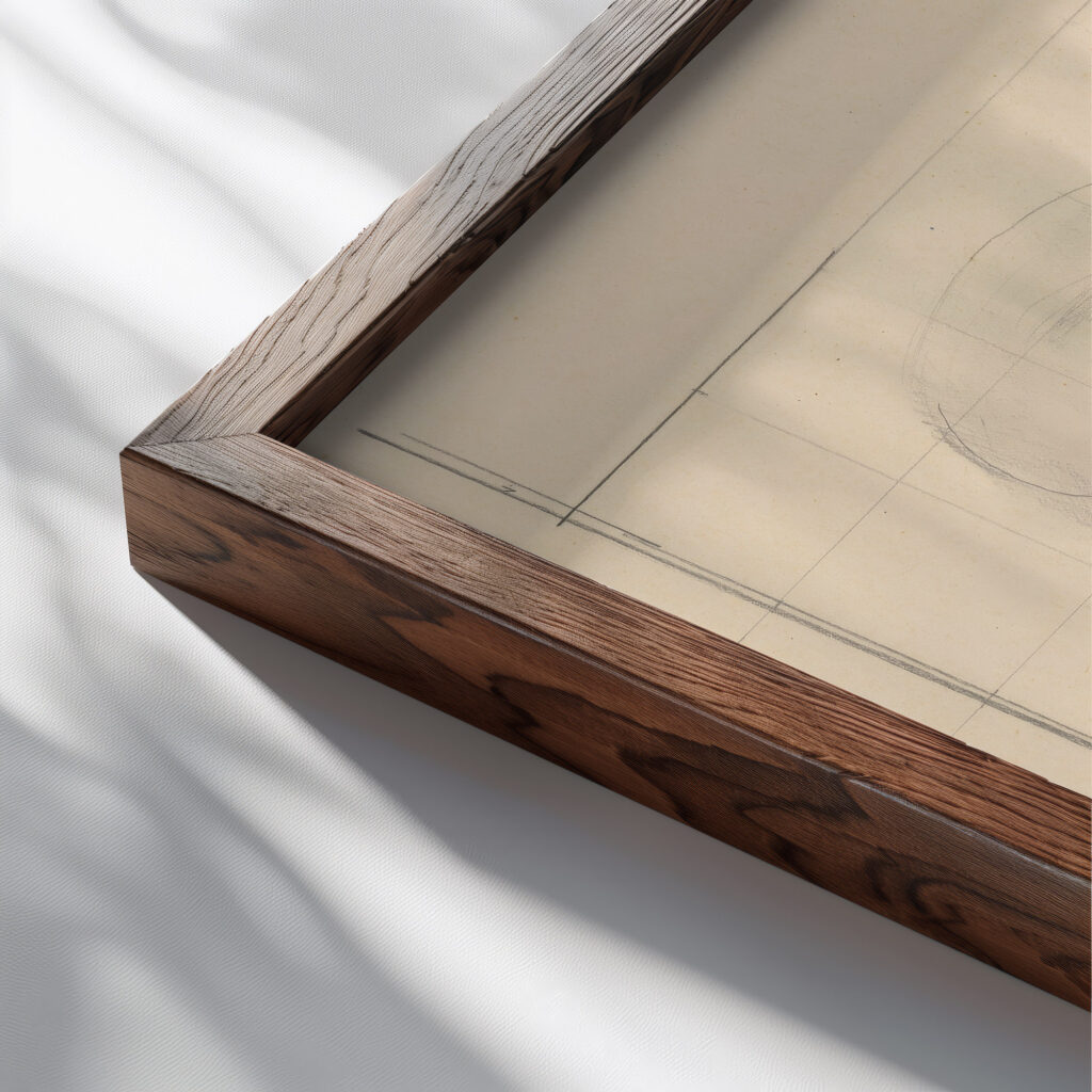 Mother with baby 1932–1933 Mikulas Galanda close up dark wood mockup