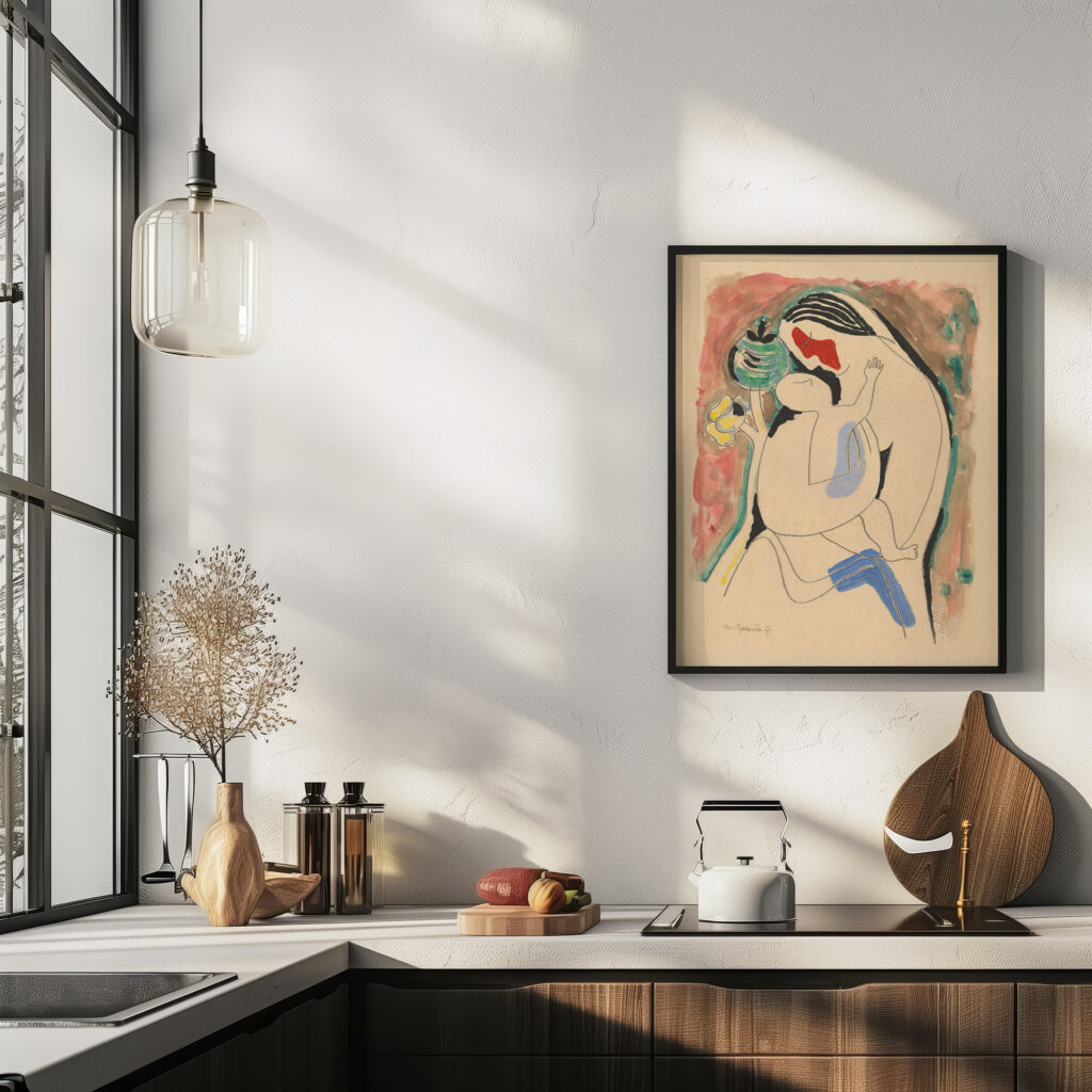 Mother with baby and flower 1937 Mikulas Galanda 6 mockup