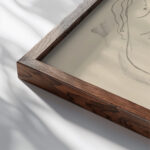 Motherhood 1937 Mikulas Galanda close up dark wood mockup