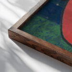 Mothers Embrace 1938 Mikulas Galanda close up dark wood mockup