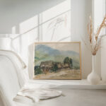 Motif with Village Cottages 1929 Zolo Palugyay 4 mockup