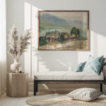 Motif with Village Cottages 1929 Zolo Palugyay 5 mockup