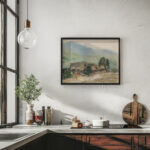 Motif with Village Cottages 1929 Zolo Palugyay 6 mockup