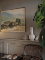 Motif with Village Cottages 1929 Zolo Palugyay video mockup