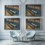 Motiv aus Brugge 1926 Emanuel Schottli framed posters mockup