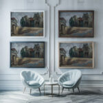 Motiv z Kosic 1928 Konstantin Bauer framed posters mockup