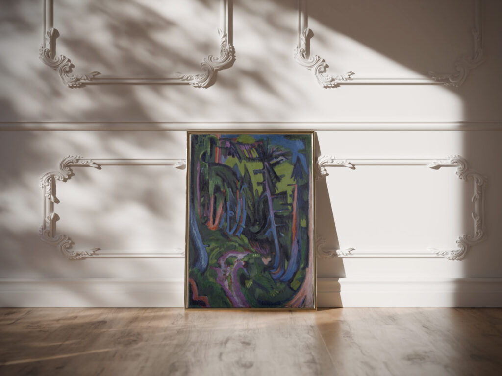 Mountain Forest Path 1919 Ernst Ludwig Kirchner video mockup