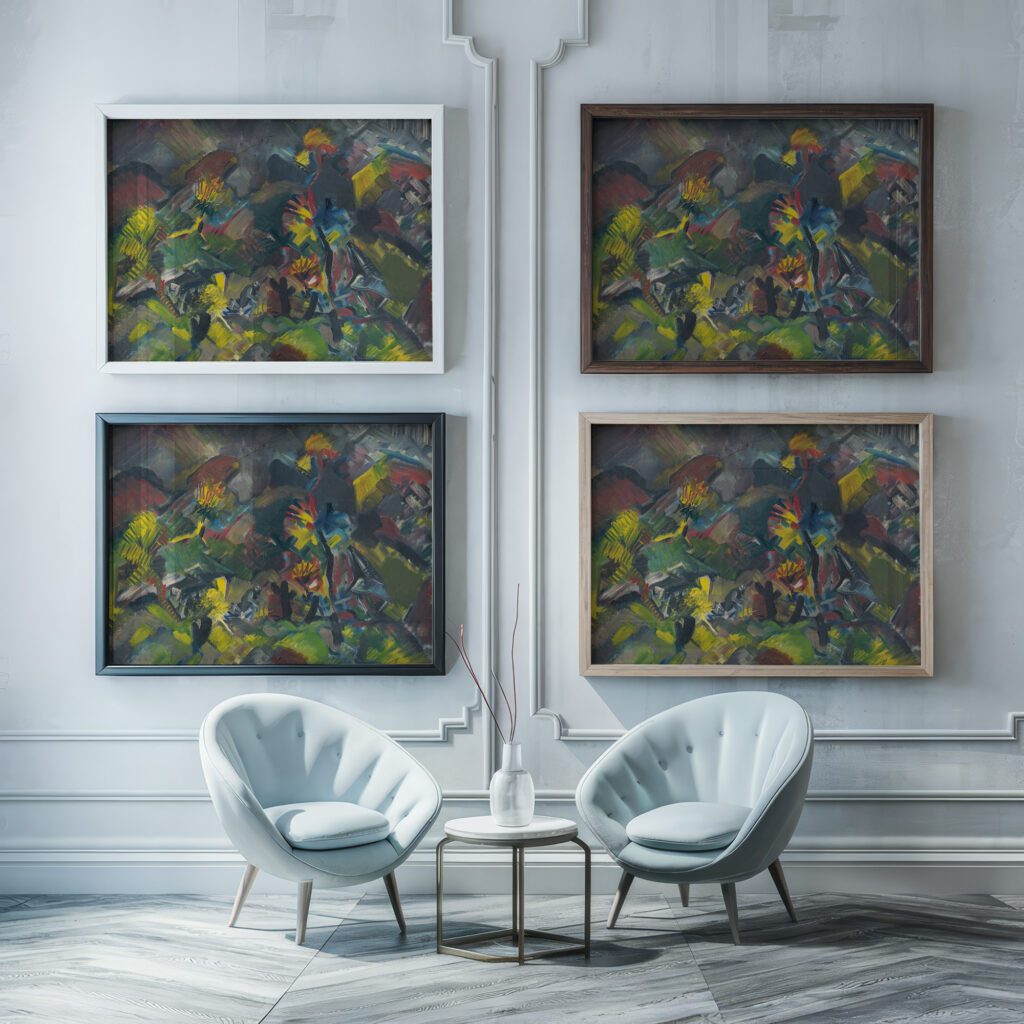 Mountain Landscape 1940–1944 Arnold Peter Weisz Kubincan framed posters mockup