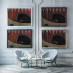 Mountain Landscape Book Picturesque California and the Region West of the Rocky Mountains from Alaska to Mexico 1887 Thomas Moran framed posters mockup