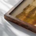 Mountain Landscape circa 1890 1893 Edgar Degas close up dark wood mockup