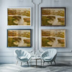 Mountain Landscape circa 1890 1893 Edgar Degas framed posters mockup