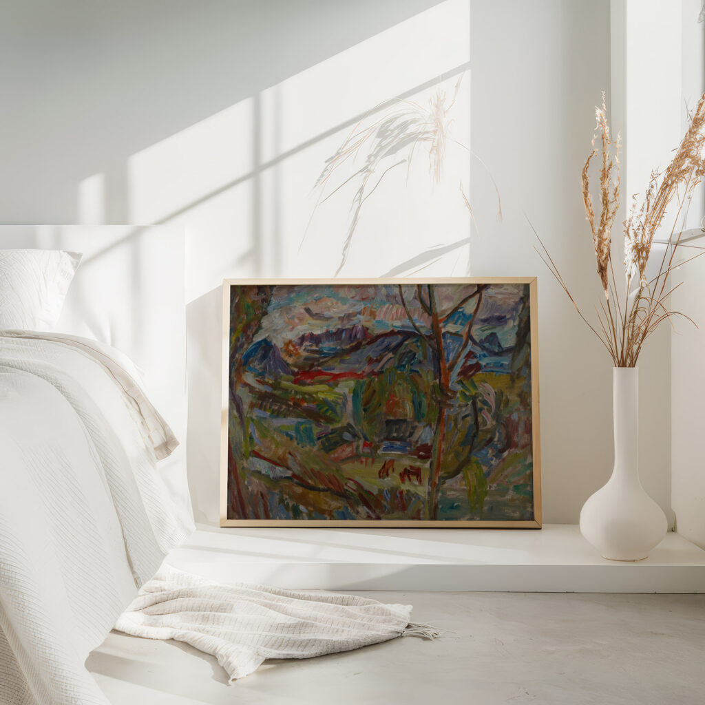 Mountain Landscape with Cows 1937 Sasza Blonder 4 mockup