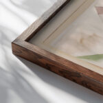 Mountain Movement In Three and Four Time 1928 Paul Klee close up dark wood mockup