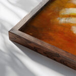 Mountain and Sky circa 1925 Arthur Dove close up dark wood mockup